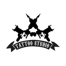Estúdio de tatuagem Sinal Logotipo Decal adesivos de Parede de Decoração Para Casa Cartaz Loja Janela Adesivos de Parede de Vinil Decalques Decoração Moderna D936 2024 - compre barato