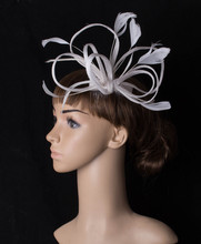 Mulheres encantadoras casamento corrida senhora fascinator chapéus grampos de cabelo pena headwear headbands igreja eventos acessórios para o cabelo myq091 2024 - compre barato