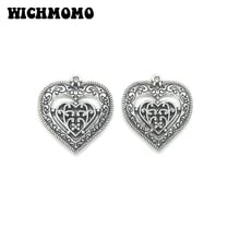 2019 New Fashion 6pieces/bag 29mm Zinc Alloy Hollow Out Two Hearts Charms Pendants DIY Necklaces Bracelets Jewelry Accessories 2024 - buy cheap