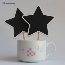 Stars Chalkboard Food Label Picks Valentine Party Supplies Hostess Gifts Decor Flag Markers Cake Topper Food Sign 2024 - buy cheap