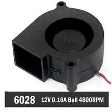 Gdstime 12V 2 Pin 60mm 60x28mm 6028 Ball Bearing Brushless DC Cooling Blower Fan 2024 - buy cheap