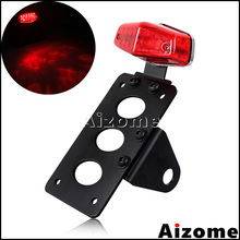 Motorcycle Side Mount Tail Light LED Stop Rear Light w 7" x 4" Number Plate For Harley Honda Yamaha Scrambler Cafe Racer 2024 - buy cheap