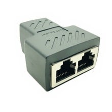 RJ45 Splitter 1 to 2 Ways Network Ethernet Head Lan Cable Female Joiner Coupler RJ45 Extender Plug Network Connector Adapter NEW 2024 - buy cheap