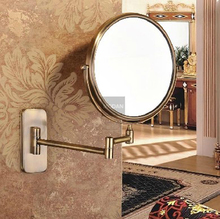 Антикварная Роскошная двойная сторона 8 зеркало для ванны бритье макияж удлиненная рука 3x увеличительное Espelho Do Banheiro ванная комната санитарные аксессуары 2024 - купить недорого