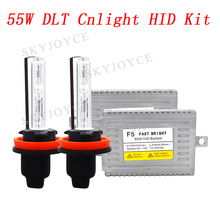 Kit de lâmpadas para farol de carro, 55w, dlt, alto brilho, lâmpada para lastro f5, h1 h7 h11 9005 9006 d2h, lâmpada hid, 55w, kit de lastro 2024 - compre barato