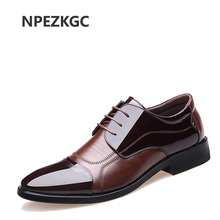 Модные мужские туфли-оксфорды NPEZKGC из натуральной кожи, Повседневная Деловая мужская обувь на шнуровке, брендовая мужская Свадебная обувь, Мужская Классическая обувь 2024 - купить недорого