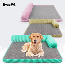 Cama para cachorro e animal de estimação, sofá destacável, à prova d'água, para canil, almofada quadrada, tapete para dormir no verão 2024 - compre barato