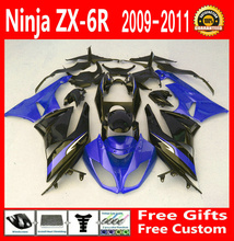 Kit de carenado para Kawasaki ninja ZX 6R 09 10 11 azul/negro g64, libre de Ems, ZX6R 2009 2011 2010 2024 - compra barato