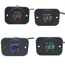 12V-24V Waterproof Car Boat Marine Motorcycle LED Voltmeter Voltage Meter Gauge 4 Colors 2024 - buy cheap