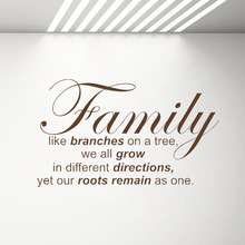 Семейная памятная семейная настенная наклейка, как ветви на дереве, настенные виниловые наклейки на стену, домашний декор, гостиная, спальня, G408 2024 - купить недорого