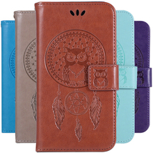 Dream Catcher Owl Pattern Book Case Leather For Xiaomi Redmi 3S / 3 Pro / 4 / 4A / 4X Wallet Cover Shell Card Money Slots Holder 2024 - buy cheap