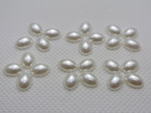 1000 Pure White Oval Half Pearl Bead 4X6mm Flat Back Gem Scrapbook Craft 2024 - buy cheap