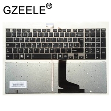 Клавиатура для ноутбука GZEELE, с подсветкой, для Toshiba Satellite C850 C855 C870 C875 C875D L850 L855 L870 L870D L875 Series, черная подсветка 2024 - купить недорого