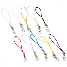 50pcs Mulitcolor Lobster Clasp(12mm) Lanyard Strap Cord (5cm) Mobile Straps Charm Nylon Key Ring Chain DIY Jewelry Components 2024 - buy cheap