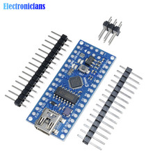 Nano v3 atmega168 ch340, ch340g mini usb uart, placa compatível com módulo de placa 16mhz 3.3v-5v, microcontrolador de redefinição usb, 5 peças 2024 - compre barato