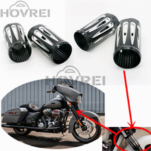 1pair Motorcycle CNC Aluminum  Fork Sliding Cowl Cap Moto Front shock absorber Cover case for Harley Touring 1984-2013 2024 - buy cheap