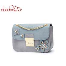 DOODOO Women Bag Female Shoulder Crossbody Bags Ladies Artificial Leather Flower Decoration 2019 New Chain Small Messenger Bags 2024 - buy cheap
