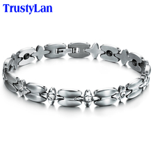 TrustyLan Fashion Stainless Steel Bracelets For Women Femme Ladies Health Magnetic Bracelet Female Adjustable Wrist Bands 2024 - buy cheap