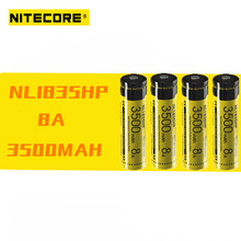 4pcs Nitecore NL1835HP 3500mAh 3.6V 8A 12.6Wh Rechargeable Battery high Performance Protected li-ion battery 18650 battery 2024 - buy cheap
