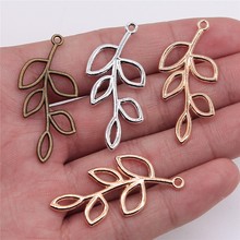 WYSIWYG 10pcs 41x20mm Pendant Hollow Branch Leaf Branch Charm Pendants For Jewelry Making Branch Leaf Pendants 2024 - buy cheap