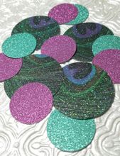 Peacock purple teal dark mint confetti wedding baby shower anniversary birthday Table decor scrapbook favors 2024 - buy cheap