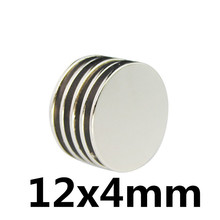 10pcs Neodymium Magnet N35 12x4 mm Super Strong Round Rare earth Powerful NdFeB Gallium metal magnetic speaker N35 12*4 Disc 2024 - buy cheap