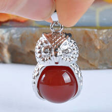 Red Carnelian Bead Pendant Jewelry For Woman Gift Owl S955 2024 - buy cheap