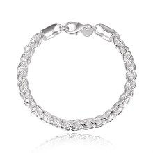 Promotion Sale 925 Sterling Silver 5MM Chain Bracelet & Bangle for women men's bracelet jewelry accessories 2024 - buy cheap