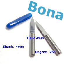 4mm 25Angle 0.2mm- Smooth Flat bottom carbide engraving bits, NEW V shape CNC router bits for wood machine tools cutter 2024 - buy cheap