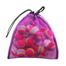 Bolsa de malla de nailon resistente con cierre de cordón, bolsa grande de malla para pelotas de tenis, Golf, gimnasio, ducha, lavado de juguetes, natación, Playa 2024 - compra barato