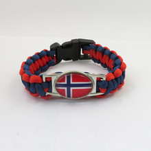 Amor infinito pulseira moda homem e mulher corda pulseira noruega noruega país pulseira bandeira noruega 2024 - compre barato
