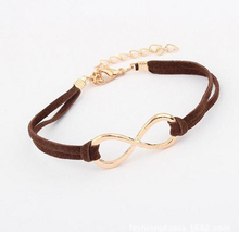 Pulsera Infinity de moda novedosa para mujer, brazalete cruzado de cuero, joyería, CB098 2024 - compra barato