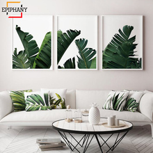Картина с банановым листом, настенная живопись, растительная пальма, холст, тропический принт, современный холст, настенная живопись для гостиной 2024 - купить недорого