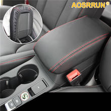 AOSRRUN PU leather Car Armrest Box Cover Car Accessories For Audi A3 Q3 2013-2018 2024 - buy cheap