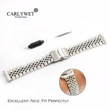 CARLYWET-eslabones de tornillo lisos de acero inoxidable, pulsera de plata de 22mm, Estilo VINTAGE, cierre de doble empuje 2024 - compra barato