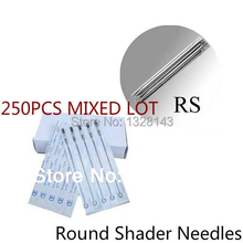 250pcs/box Mixed Lots Disposable Sterilized tattoo needles Round Shader  3RS,5RS,7RS,9RS,11RS,13RS,15RSTattoo Needles 2024 - buy cheap