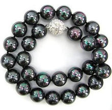 10mm concha preta redonda contas, gargantilha corrente de fio alta qualidade mulheres nova moda colar joias elegantes 18 polegadas bv324 2024 - compre barato