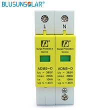 Dispositivo de proteção contra surtos de tensão, 10 tamanhos ac din, trilho 2p, l + n 10 ~ 20ka, 110v, 220v, 385v, novo, em caixa 2024 - compre barato