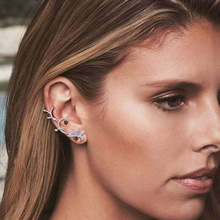 Be 8 New AAA CZ Geometric Design Single Ear Cuff Fashion Personality Clip Earrings Female Graceful Clip on Earrings E788 2024 - buy cheap