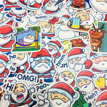 40 PCS Christmas grandfather Stickers Set Toy Sticker For Luggage Skateboard Laptop Sticker Refrigerator Stationery Stickers 2024 - buy cheap