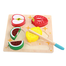 Juguete de madera DIY para niños, comida para juego de imitación, cortador de frutas, vegetales, miniatura de comida, juego, casa, juguete para regalo educativo para chico Niña 2024 - compra barato