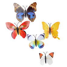 Двухслойная 3D Наклейка на стену в виде бабочки, Декор для дома, декоративный магнит, наклейки на холодильник 12 2024 - купить недорого