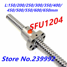 NO END machined SFU1204 150 200 250 300 350 400 450 500 550 600 650 mm cold roller ball screw with 1204 single ball nut 2024 - buy cheap