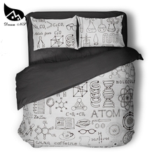 Dream NS GEEK design mathematics chemistry and chemical equations children's room bedding set Atom Quilt cover pillowcase 2024 - buy cheap