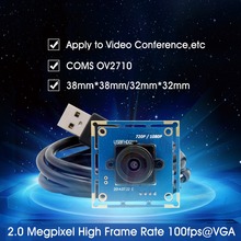1080P Full HD USB модуль камеры 2,1 мм объектив широкоугольный 2MP 1080P CMOS OV2710 USB веб-камера для Mac Linux Android Windows OS 2024 - купить недорого