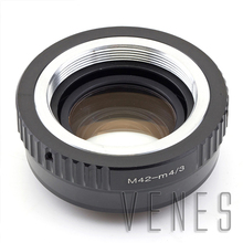 Anel adaptador para lente m42, redutor focal de velocidade, para câmera micro quatro terços 4/3 2024 - compre barato
