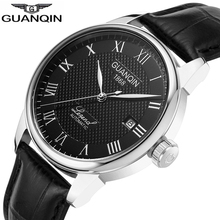 GUANQIN Automatic Mechanical business gold Men Watches Top Brand Luxury Leather wristwatch alarm clock 008815 Relogio Masculino 2024 - buy cheap