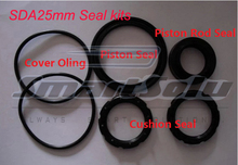 free shipping 2 sets/lots  SDA compact air cylinder asia type pneumatic cylinder seal kits 25mm bore sizes, cylinder repair kits 2024 - buy cheap