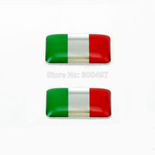 Adesivo em alumínio para decoração de carro, 2 peças, adesivo em alumínio personalizado, motor decalque para bandeira da itália 2024 - compre barato