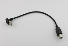 1 шт. USB 2,0 A папа вниз угол к USB 2,0 B штекер Сканер Принтер адаптер кабель 25 см 2024 - купить недорого